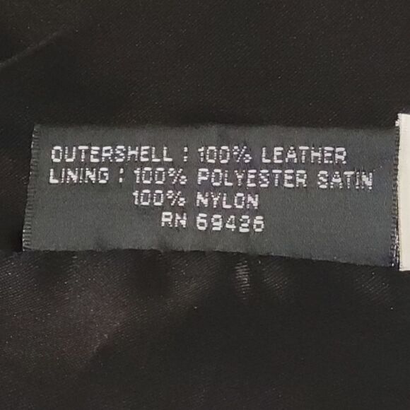 Vintage Wilson Black Leather Lined Full-Zip Jacket Size M - Picture 7 of 7